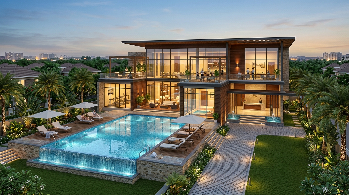 10,000 Sft Luxury Clubhouse & Swimming Pool